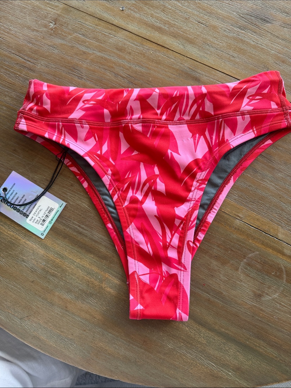 Jolyn Clothing Pink & Red Printed Bikini Bottom ZOE Style
